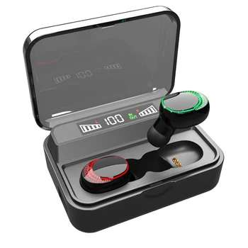 

Bluetooth Wireless Headset Earphone Portable bluetooth V5.0 Tapping touch Control HIFI sound Noise Reduction with Charging Case