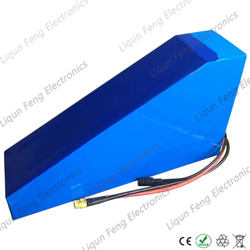 52V 2000W треугольная батарея 35AH EBike Batttery 51 8 V использовать SANYO GA/SAMSUNG литиевая с 50A BMS +