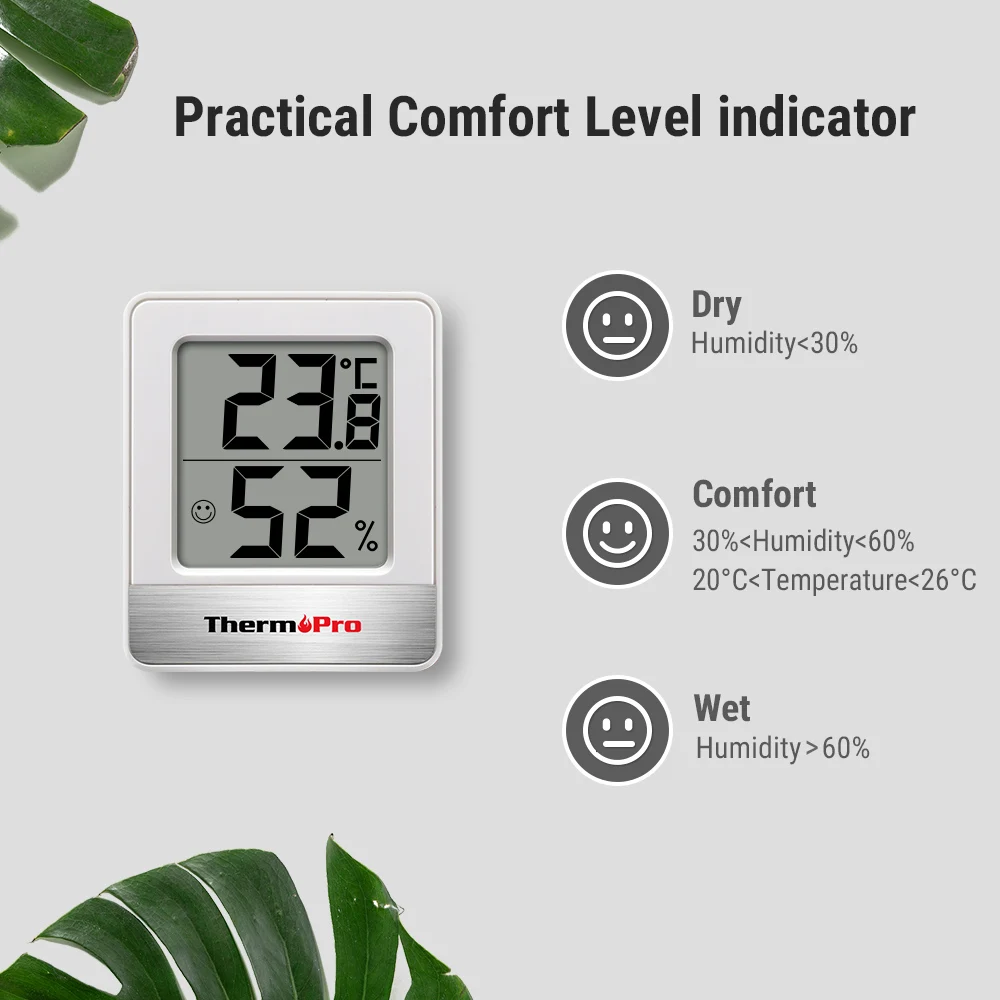 ThermoPro TP49 Petit Hygromètre Numérique Thermomètre Intérieur