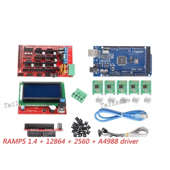 

3D Printer DIY Motherboard Kit 12864LCD Ramps1.4 Control A4988 Drive 2560 R3