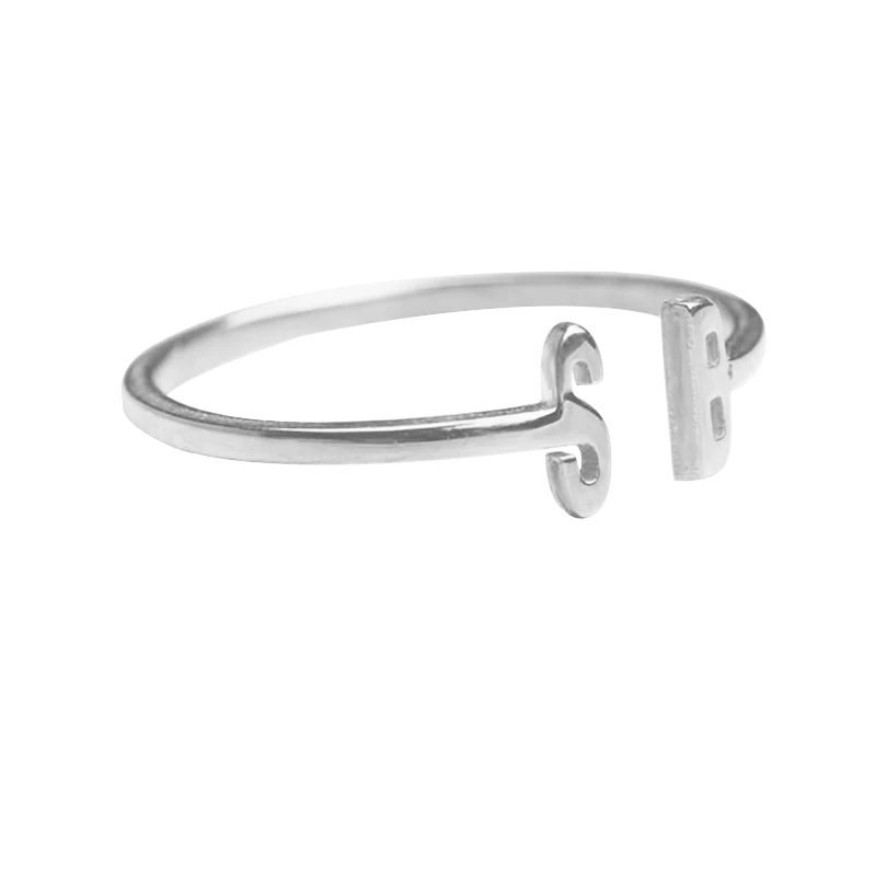 Rosalie Sterling Silver Initial Ring | MSHSM