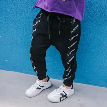 Комплекты для мальчиков мешковатые брюки для девочек Цвет: черный, для Весна и осень детские брюки спортивные брюки Повседневное длинные брюки для детей на осень inflooring liu ku