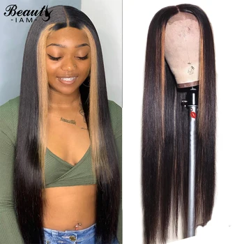 

Honey Blonde Straight Lace Front Wigs 1B/27 Ombre Lace Front Human Hair Wigs For Black Women Peruvian Virgin Hair Lace Wig