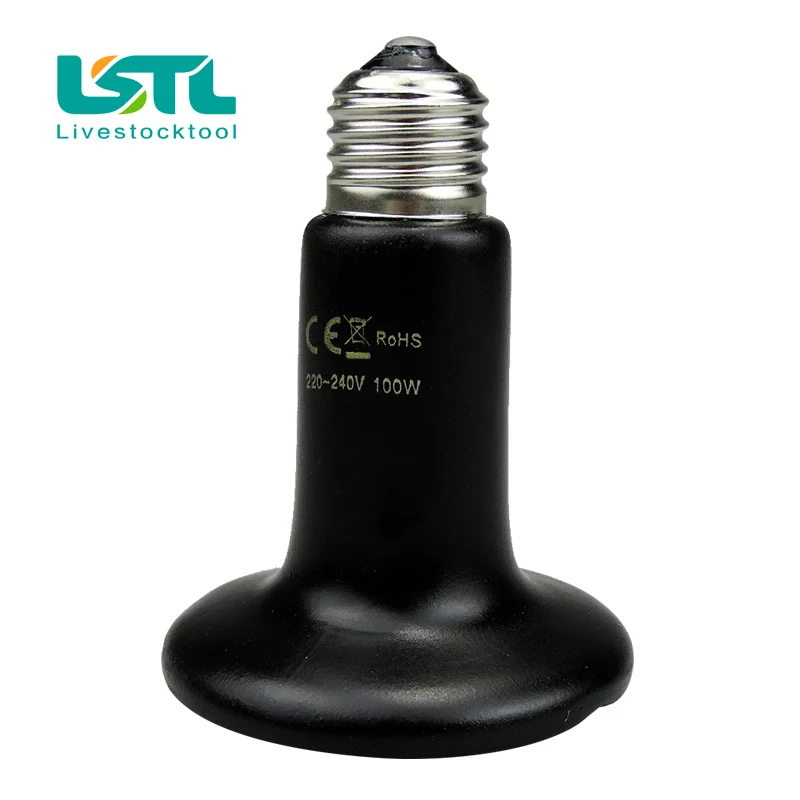 Pet Reptile Heating Bulb Infrared Ceramic Emitter Heat Lamps Pet Brooder Reptile Lamp 220V-240V 2 Pcs infrared lamp