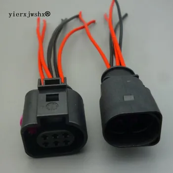 

yierxjwshx 6 Pin 3B0973813 1J0973713 1.5mm Auto Temp sensor plug waterproof Electrical Wire connector plug for car truck