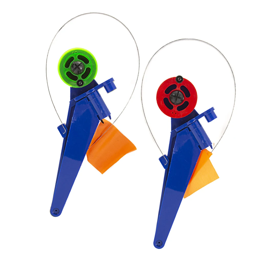 Pack of 2 Foldable Ice Fishing Rod Flag Hands Free Angler Winter Fishing Tackle Accessories