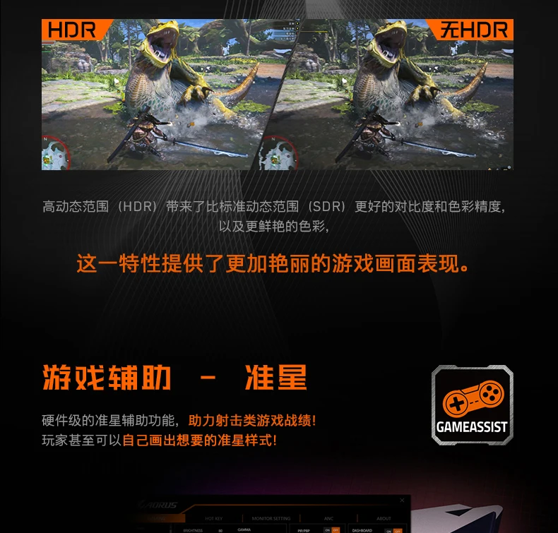 Computador de Jogo Aorus E-sports Display Lcd 2k 165hz Fi27q 27-polegada Controladores solares