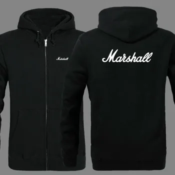 

Marshall logo zipper Hooded Sweatshirt Winter Sweatshirts Zipper Jacket Cotton Coat Fashion Hoodie