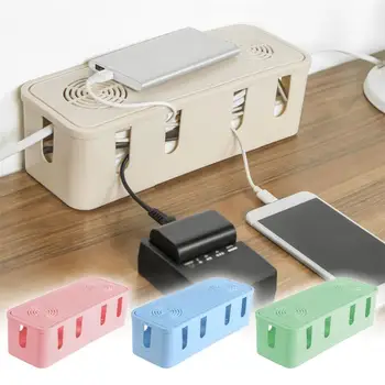 

Portable Cable Management Box Desktop Inserting Storage Box Power Cord Socket Desk Patch Board Oragnizer For TV Computer USB Hub