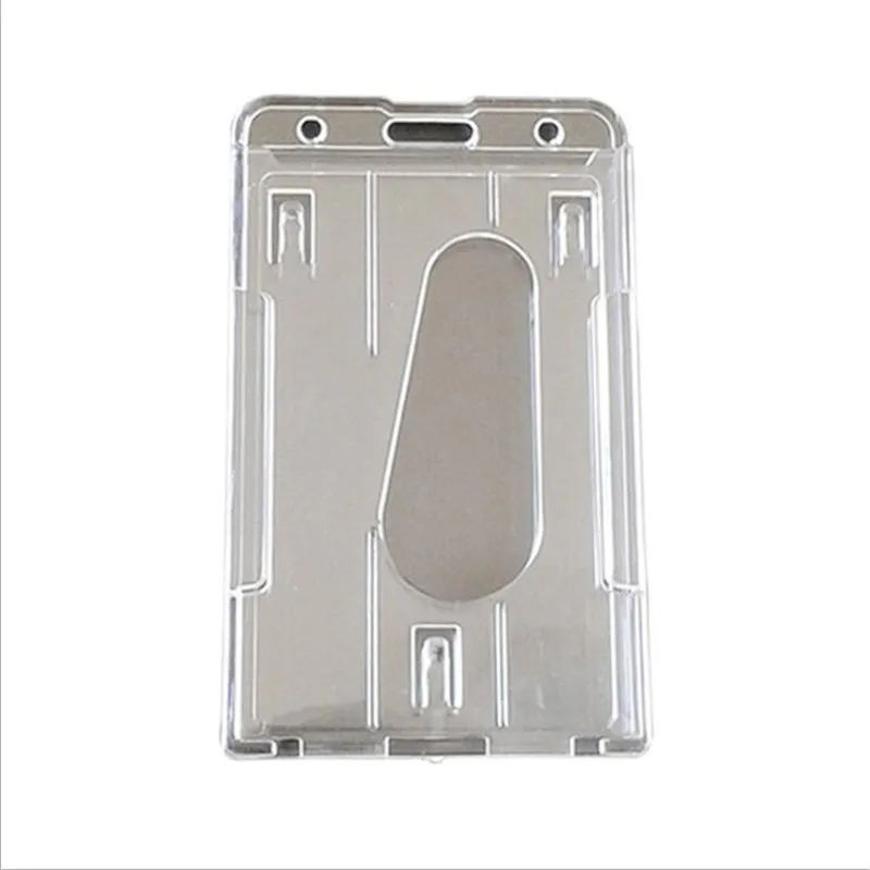 Double Card Acrylic Plastic ID Badge Card Holder Credit Cards Protector ID Cover Case 1PC wallet card holder,card holder,credit card holder,id card holder,id card case