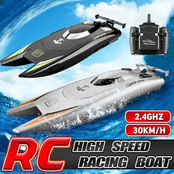 

2.4G Remote Control Boat Speedboat Yacht Children Competition Boat Water Toy 30km/h Waterproof Gauge Racing Ship RC Toy