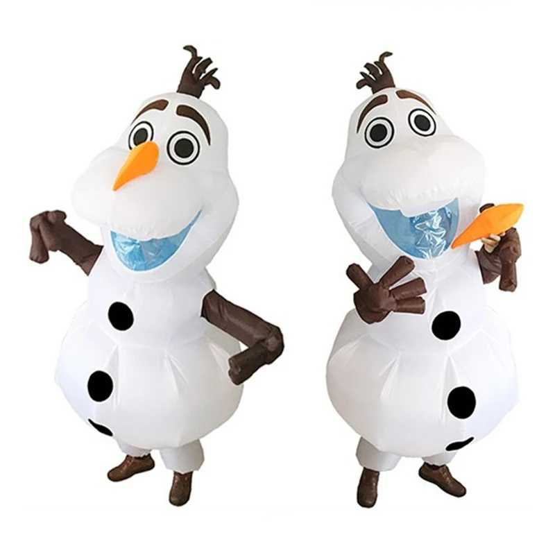 

Christmas OLAF Inflatable Snowman Costume for Adults Women Men Halloween Party Carnival Cosplay Costume Dress Snowman Mascot