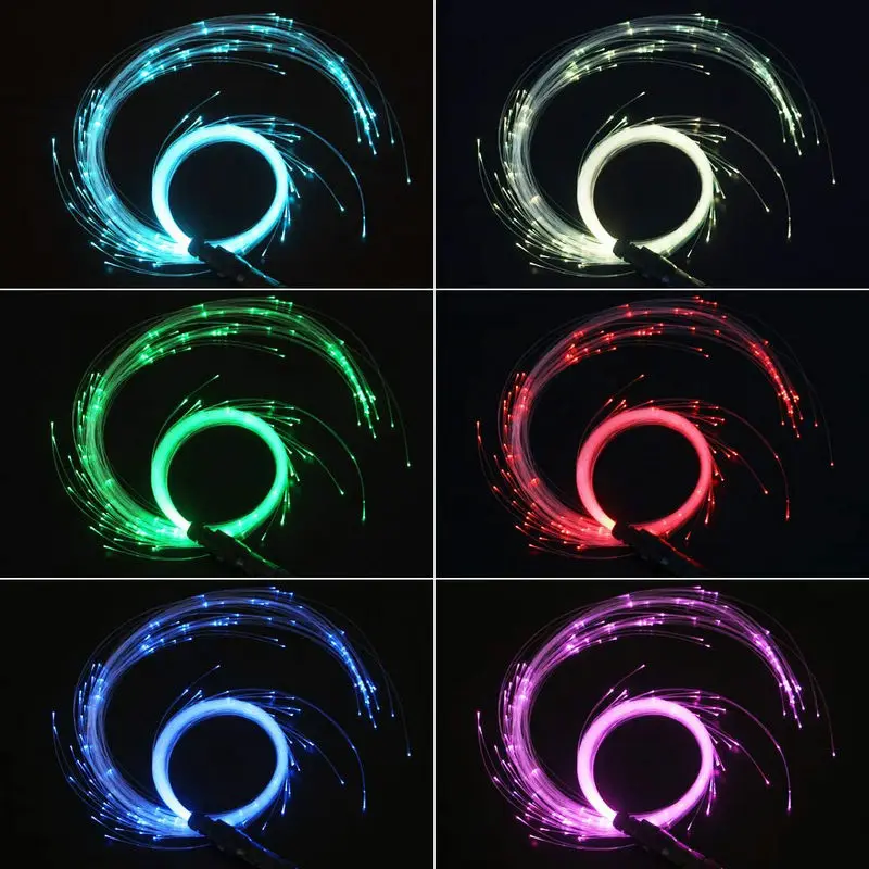 Kingmaled Frusta A Fibra Ottica LED - 10 Colori, 40 Effetti, Per Party E Festival