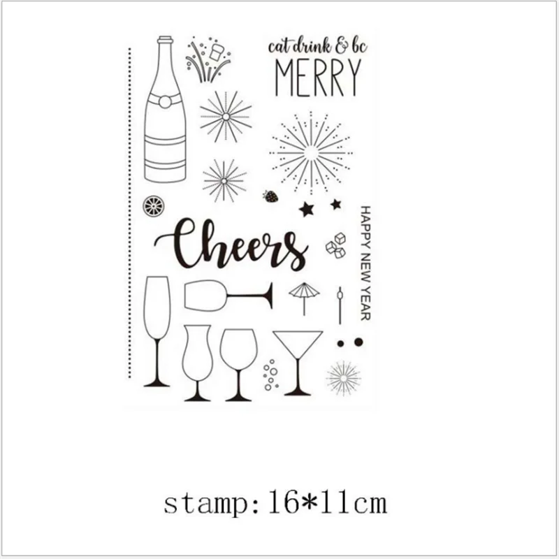 2020CHEERS металлические штампы для вырезания вина и трафареты штампов сделай сам