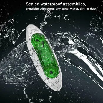 

Truck Side Marker Light Side Marker Lamp Green ABS PC 4 x 1.3 x 0.8 in