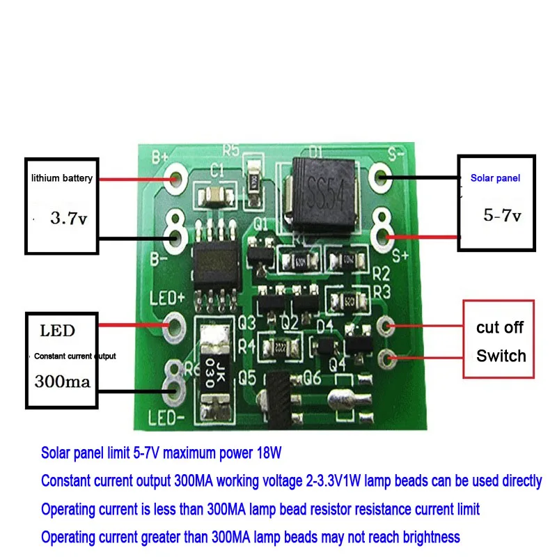 Photovoltaic solar Charge controller 3.7v lithium battery charging