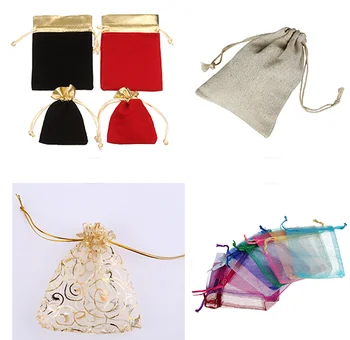 

Gifts Bags colored bags Linen Drawstring Bag Velvet Fabric Drawstring Pouches Bags for Jewelry Christmas Gifts Package
