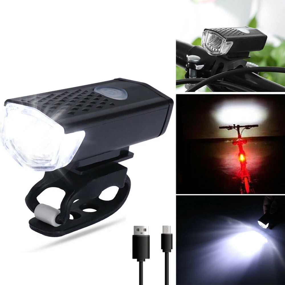 Rechargeable LED Bike Light Front Bicycle Light USB Flashlight For Bicycle Lantern Cycling Headlight Waterproof Bike Accessories