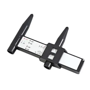 

Wheel Rim Bolt Pattern Sliding PCD Measuring Tool Gauge Ruler 4 5 6 8 Holes PCD ruler Lugs Hub Pitch Measurement Tool