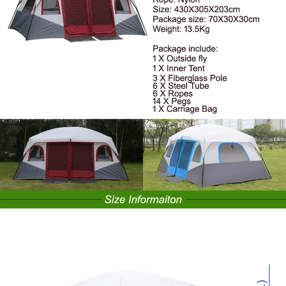 Special Offer Large Family Camping Tents Waterproof Cabin Outdoor