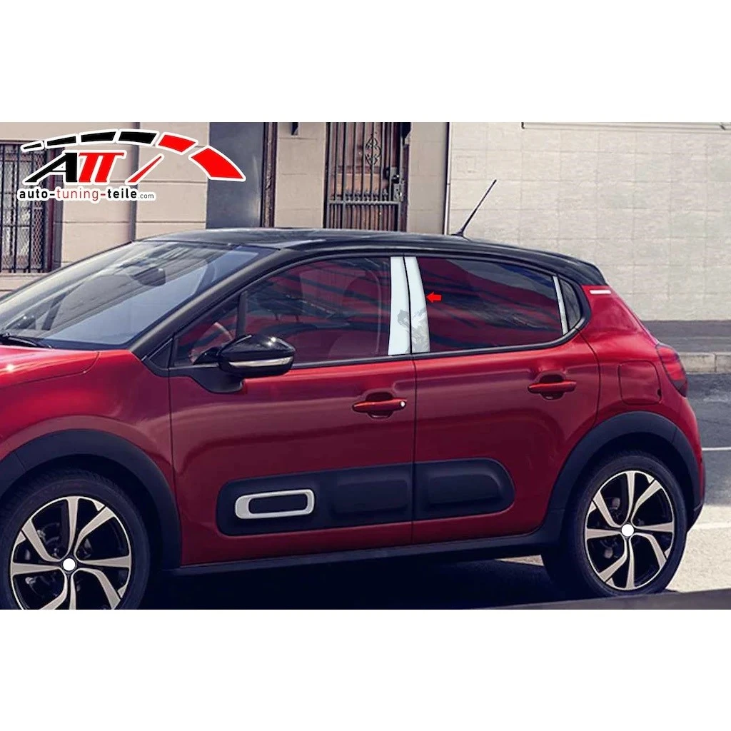 Ajuste Citroen C3 2020 y poste de puerta de carbono de piezas, accesorios de estilo cromado, pieza de de coche de Diseño modificado|Estilo cromado| -