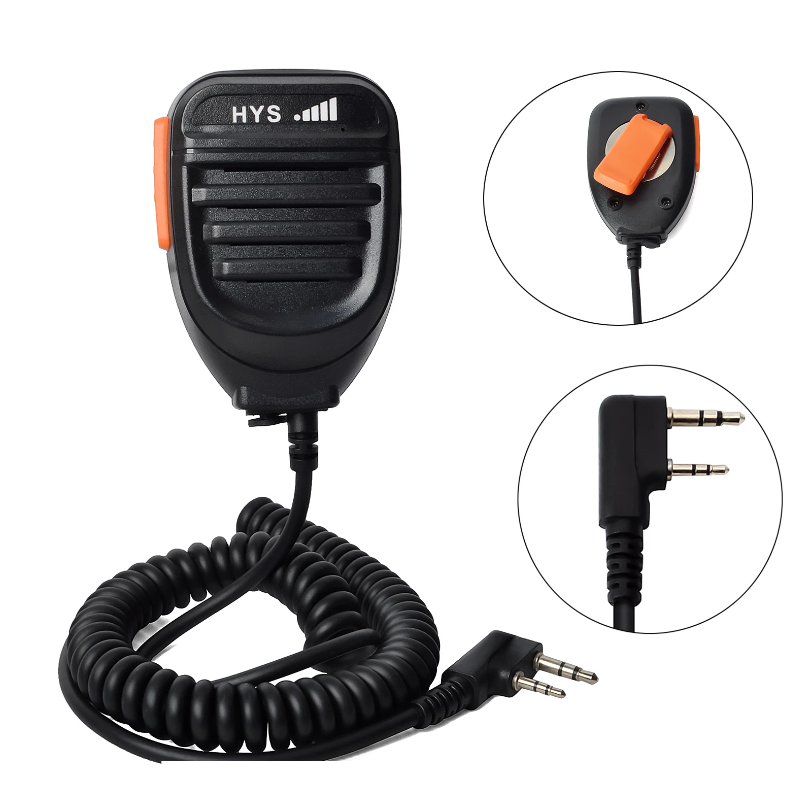 HYS компактный портативный Динамик Mic 2 Pin плечевой микрофон для Baofeng UV-5R 888S Kenwood Retevis