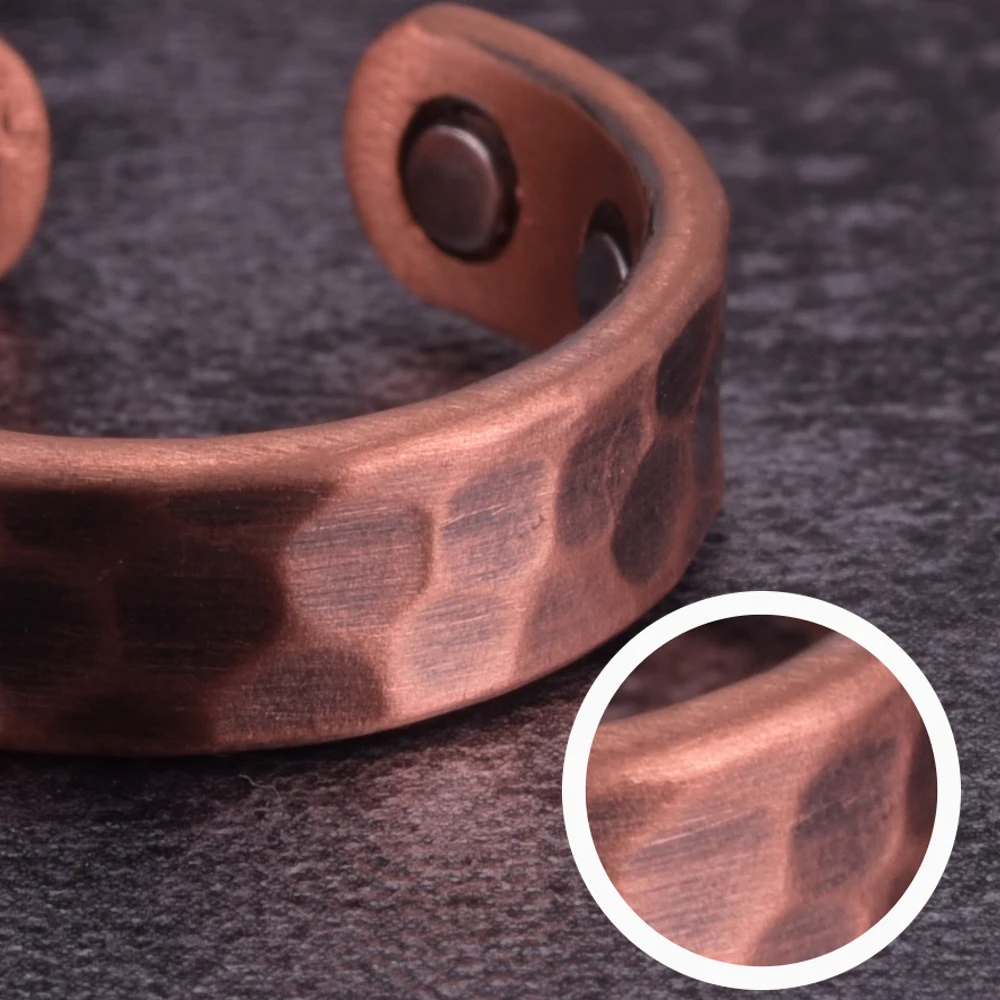 Copper Adjustable Rings Men Vintage Pure Copper Magnetic Health Energy Wedding Bands Open Cuff Finger Men Jewelry Resizable finger ring,silver ring,wedding rings,stainless steel ring,jewelry accessories,ring set,adjustable rings,wedding ring,gold color ring,gold color rings