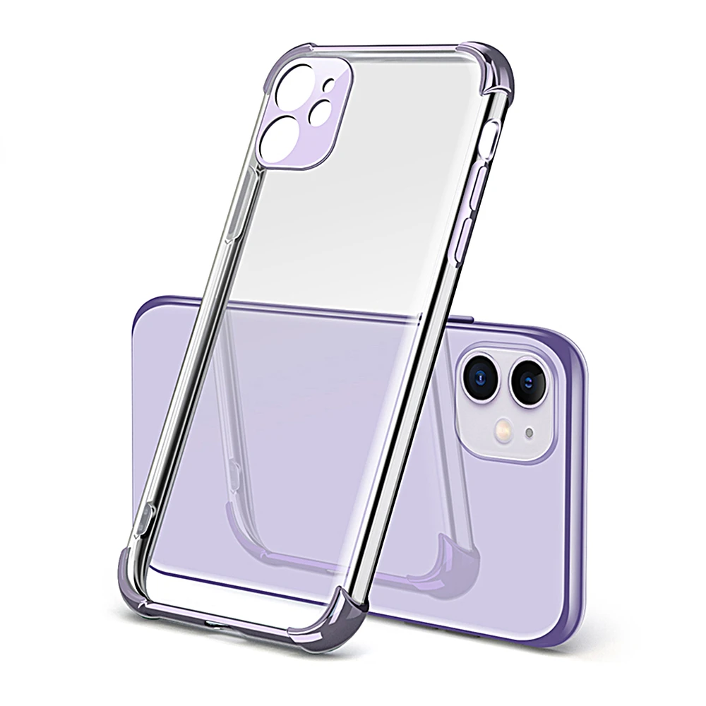 Funda de teléfono transparente para iPhone, de lujo de silicona blanda y transparente para iPhone 11 12 Pro Max 12 Mini X XR XS 7 Plus SE 2020|Fundas antigolpes para teléfono| - AliExpress