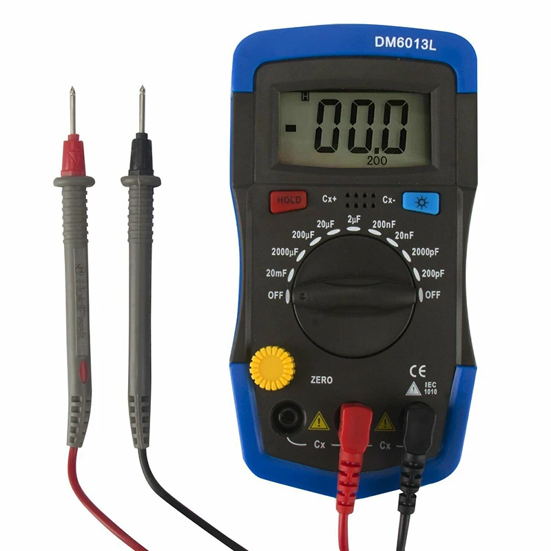 1Pc Durable Handheld LCD Digital Meter mF uF Circuit Gauge Capacitance Capacitor Tester Measurement Analysis Instruments