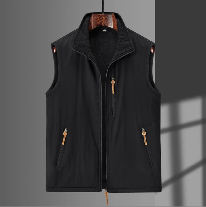 New velvet outdoor leisure vest photography fishing double-sided wearable vest