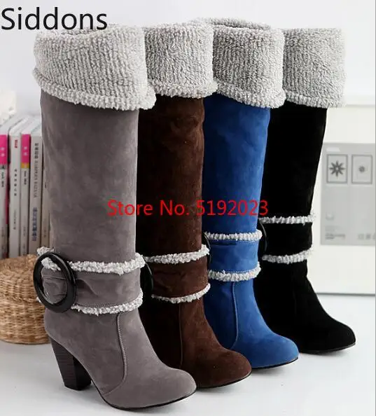 Hot Sale Spring Autumn Thigh High Boots Women Ladies Fashion Woman Flock Leather Shoes 2019 Winter Large Size 34-43 D111 Hot Sale Spring Autumn Thigh High Boots Women Ladies Fashion Woman Flock Leather Shoes 2019 Winter Large Size 34-43 D111