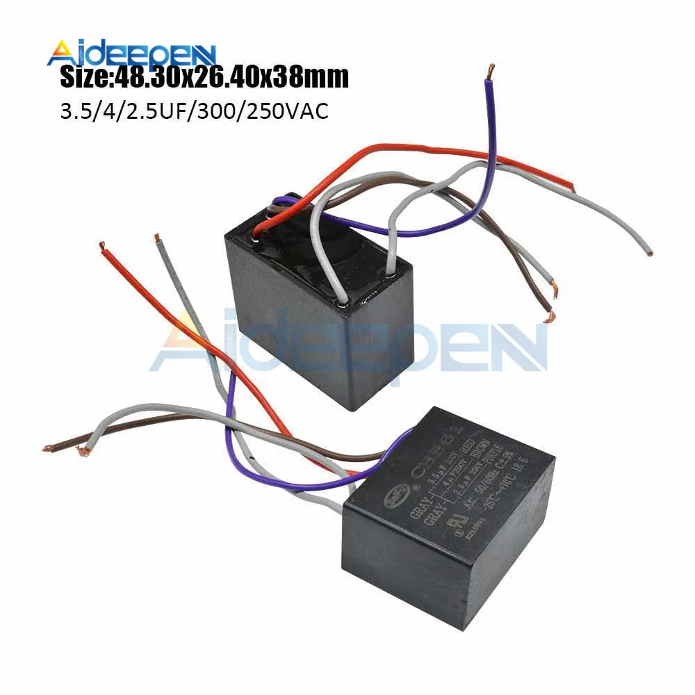 CBB61 250V/300V/400V/450V500V/550V/600V 1uF ~ 6 мкФ потолочный вентилятор двигателя прямоугольный