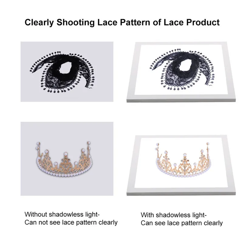 PULUZ 20cm USB Mini LED Photography Shadowless Light Lamp Panel Pad lightbox photo background  studio softbox backdrop