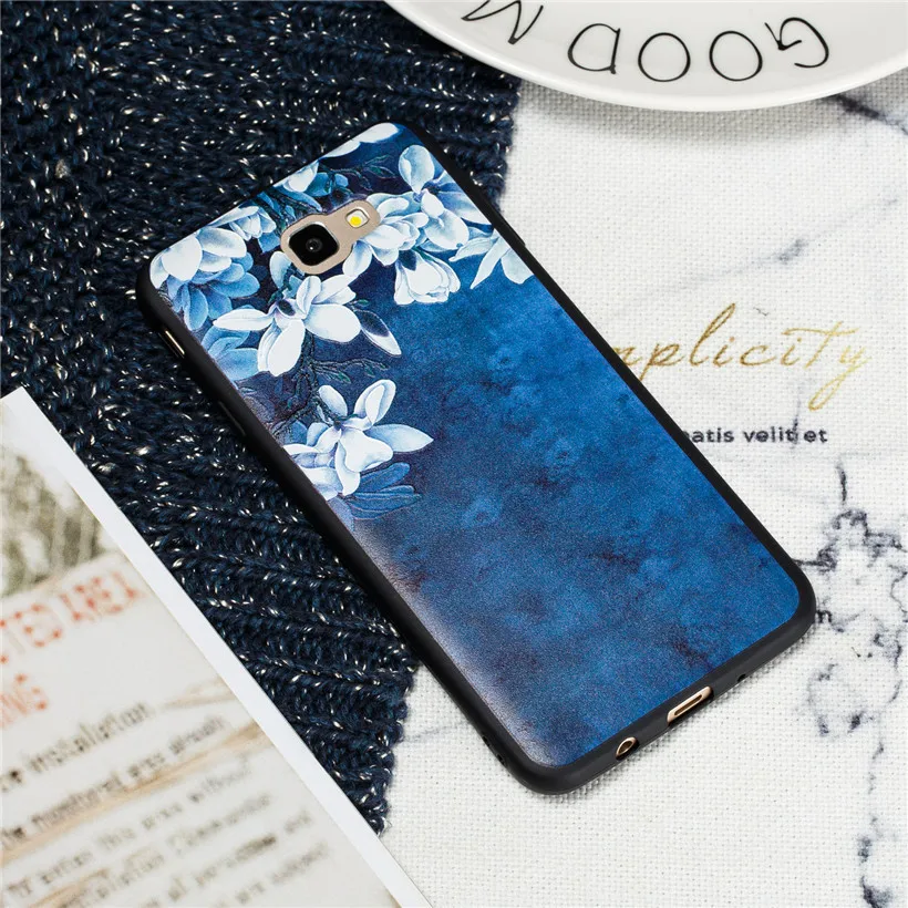For Samsung Galaxy J7 J5 J2 Prime Case J3 2017 2016 Silicone Luxury Flower Soft TPU Protective Coque |