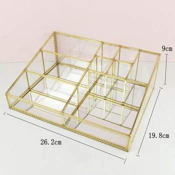 

Glass Cosmetic Storage Box Nordic Cosmetic Jewelry Storage Box Organizer Case