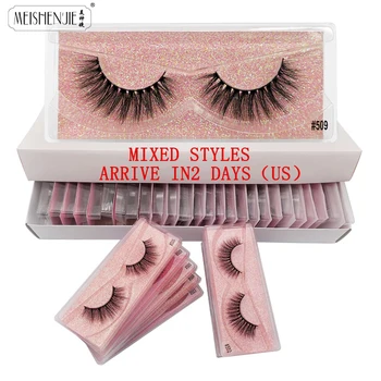 

MEISHENJIE Wholesale soft Eyelashes 3d Mink Lashes Natural Mink Eyelashes Wholesale False Eyelashes Make up False Lashes In Bulk
