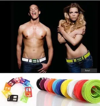 

New Arrival Adult Fashion Silicone TPE belt Fashion fragrance Unisex candy jelly belt Width 3.5CM Length:120cm 100 pcs/lot