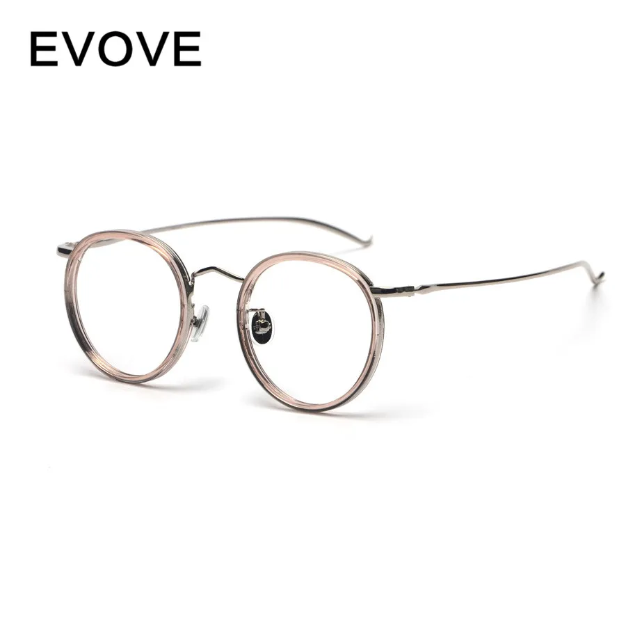 Evove Vintage Round Eyeglasses Men Women Small Nerd Glasses Frame Man Spectacles for Prescription Optic Eyewear Photochromic | Аксессуары
