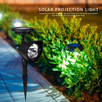 

VKTECH 4LEDs Solar LED Lawn Lamp Ground Light Outdoor Road Night Light Spotlight Waterproof Flood Lighting for Garden Yard Lawn