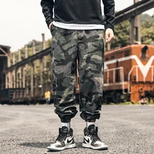 Осенние камуфляжные брюки мужские модные военные брюки из хлопка повседневные мужские брюки уличная хип-хоп свободные спортивные штаны для мужчин M-5XL
