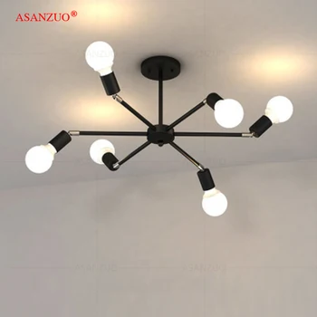 

Simple modern creative personality club villa chandelier living room bedroom restaurant E27 industrial wind Ceiling lamp