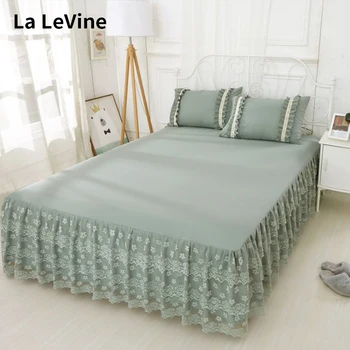 

Lace Bed Skirt Wrap Around Elastic Bed Shirts Summer Bedcover Bedsheets Bedspread Mattress Protective Cover Hotel Home Bedding