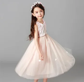 

fancy Baby Princess Dress Sleeveless Children Formal Clothes Kids Dresses for Girls Wedding Evening Clothing Christmas GiftZL103