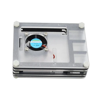 

for Raspberry Pi 4 Model B Acrylic Case with Cooling Fan for Raspberry Pi 4