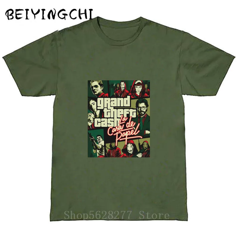 Camiseta Grand Theft наличные игры GTA забавные La Casa De Papel футболка для мужчин Bella Ciao homme House of