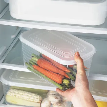 

Japanese-Style Refrigerator Storage Box Fruit Fresh-Keeping Box Special Kitchen Rectangular Food Sealed Egg Storage Box