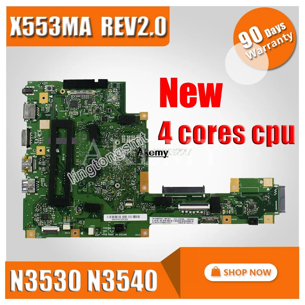 Новая материнская плата X553MA N3530 N3540 для For Asus A553M D553M F553M K553M X503M ноутбука плата|motherboard