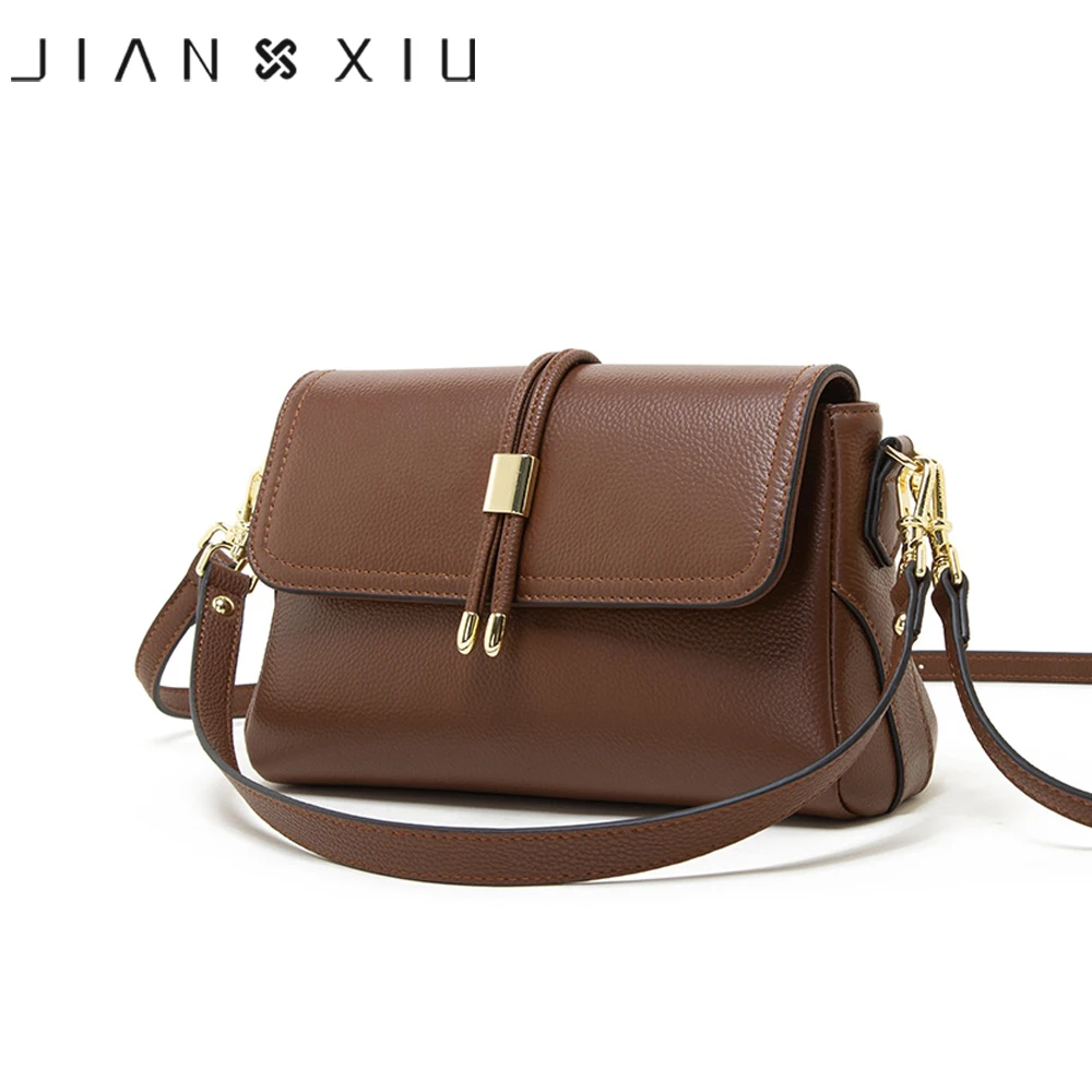 

JIANXIU Brand Genuine Leather Bag Fashion Women Messenger Bags Bolsas Feminina Shoulder Crossbody 2020 Tassel Small Bag 2 Colors