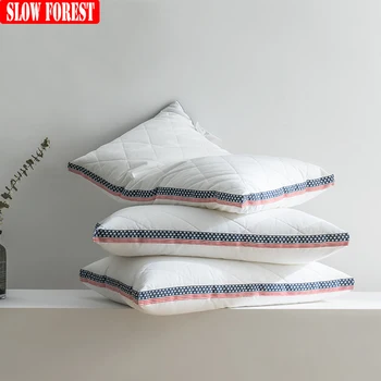 

Slow Forest 100% Cotton Pillow Solid Microfiber Antibacterial and Anti-mite Pillows Decorative Bedding Body Pillow