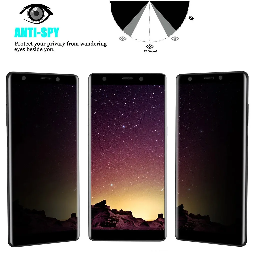 

1Pc Privacy Film Anti-See 3D 9H Tempered Glass Screen Protector For Samsung Galaxy Note 10+/Plus 6.8inch